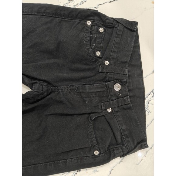 True Religion Jeans Women’s Size 27 Black Denim Skinny World Tour White Stitch - Picture 8 of 13